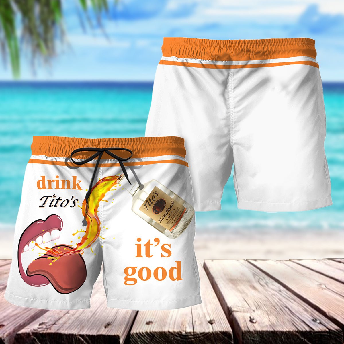 Drink Tito's It's Good Swim Trunks - VinoVogue.com