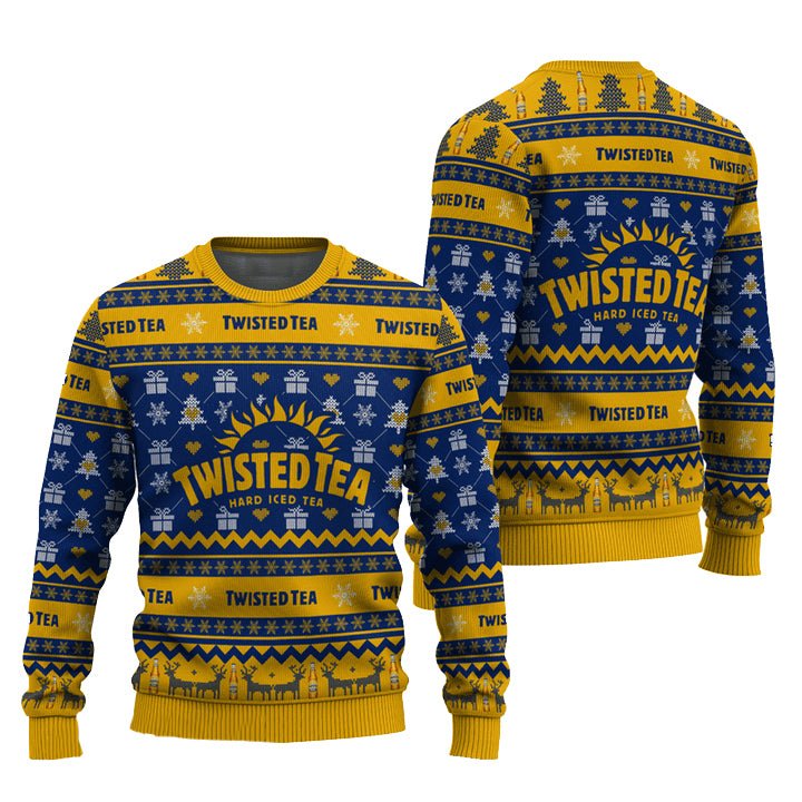 Twisted Tea Snowing Christmas Ugly Sweater - VinoVogue.com