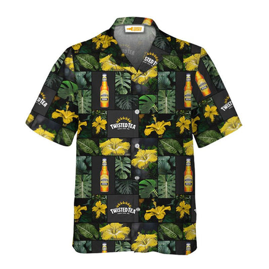 Twisted Tea Tropical Hibiscus Flower Hawaiian Shirt - VinoVogue.com