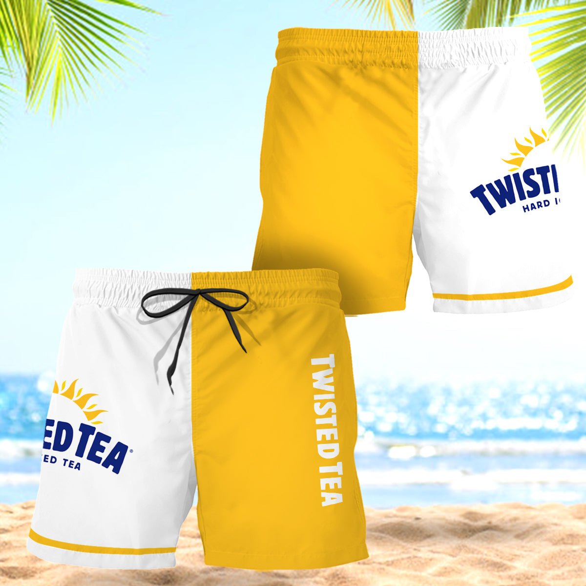 Twisted Tea Basic Colorful Swim Trunks - VinoVogue.com