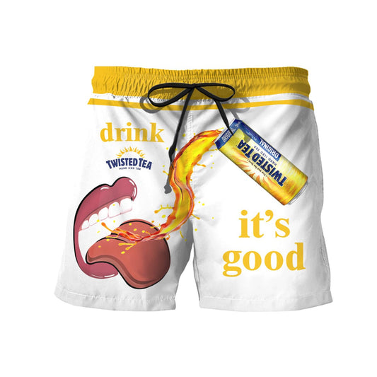 Drink Twisted Tea It's Good Swim Trunks - VinoVogue.com