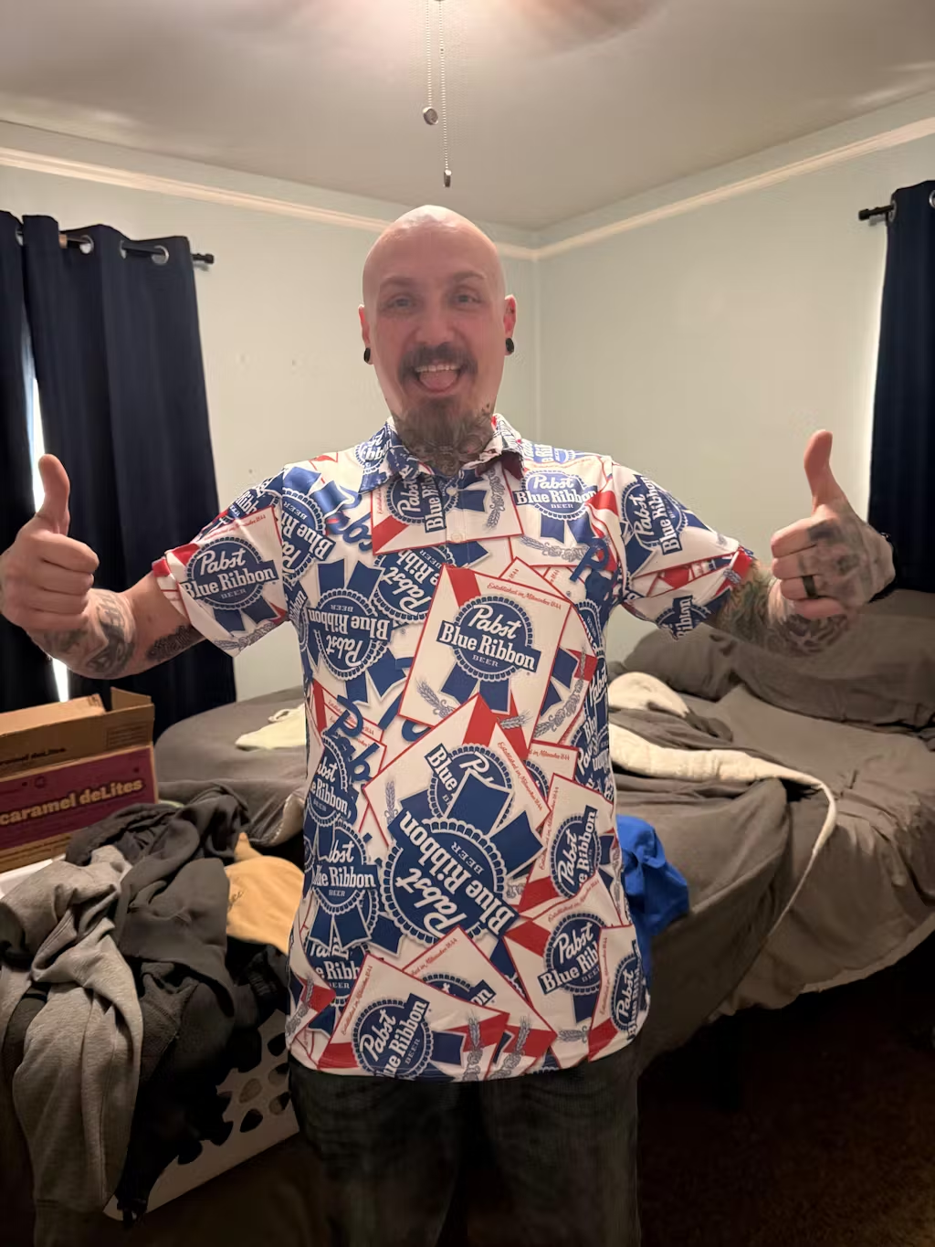 Vinovogue Review Pabst Blue Ribbon Sticker Polo Shirt
