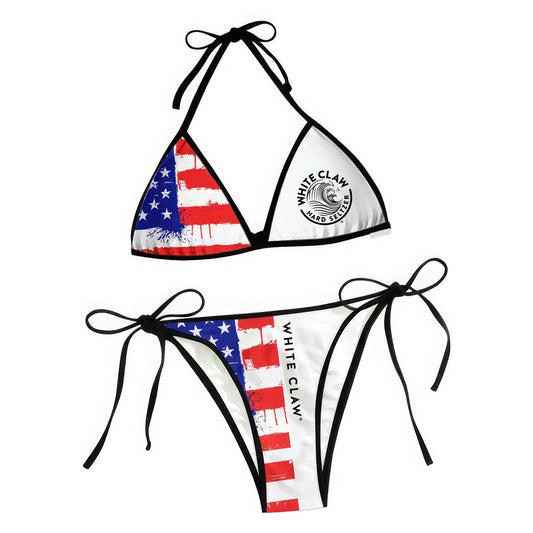 White Claw American Flag Triangle Beach Bikini - VinoVogue.com