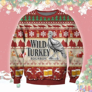 Wild Turkey Christmas Ugly Sweater - VinoVogue.com