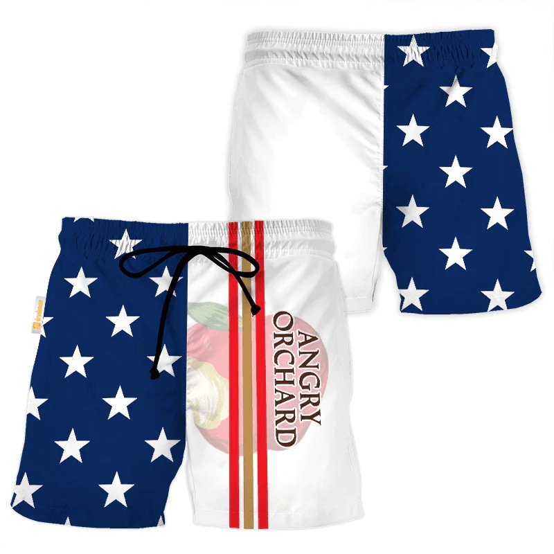 Angry Orchard American Flag Swim Trunks - VinoVogue.com