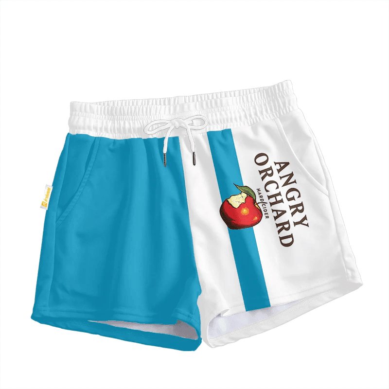 Angry Orchard Blue And White Women's Casual Shorts - VinoVogue.com