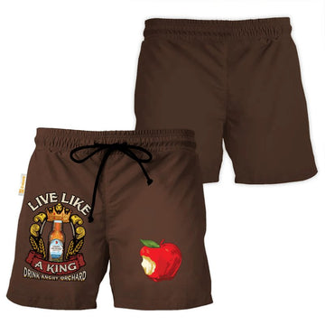 Angry Orchard Brown Basic Swim Trunks - VinoVogue.com