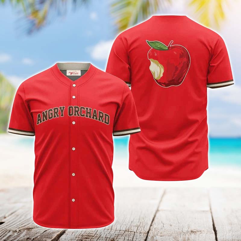 Angry Orchard Red Basic Jersey Shirt - VinoVogue.com