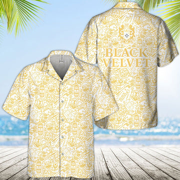 Black Velvet Summer Doodle Art Hawaiian Shirt - VinoVogue.com