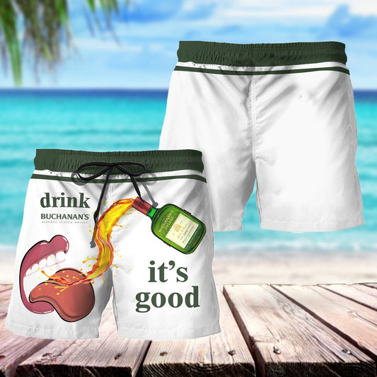 Drink Buchanan's It's Good Swim Trunks - VinoVogue.com