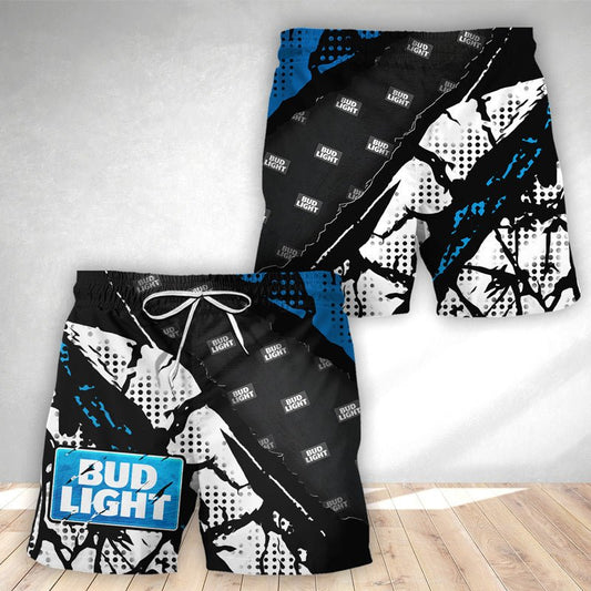 Halftone Bud Light Swim Trunks - VinoVogue.com