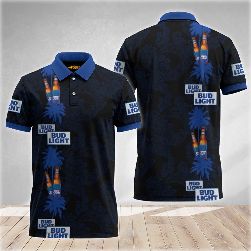 Tropical Bud Light Is With You Polo Shirt - VinoVogue.com