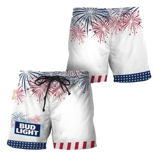 Bud Light American Independence Day Swim Trunks - VinoVogue.com