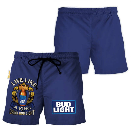 Bud Light Blue Basic Swim Trunks - VinoVogue.com