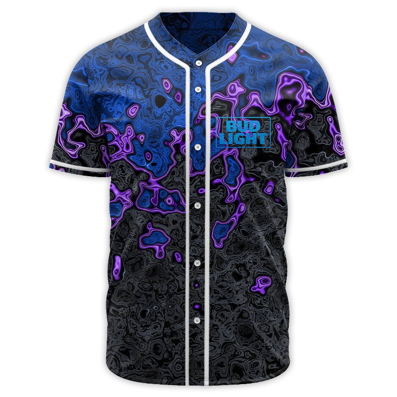 Holographic Colorful Bud Light Baseball Jersey - VinoVogue.com