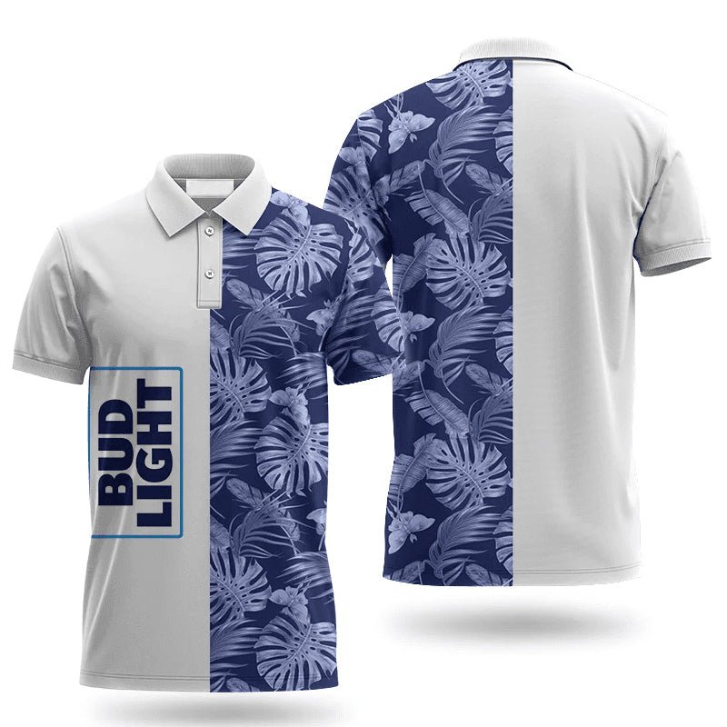 Bud Light Swiss Cheese Leaf Polo Shirt - VinoVogue.com