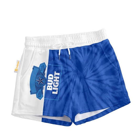 Bud Light Tie Dye Women's Casual Shorts - VinoVogue.com