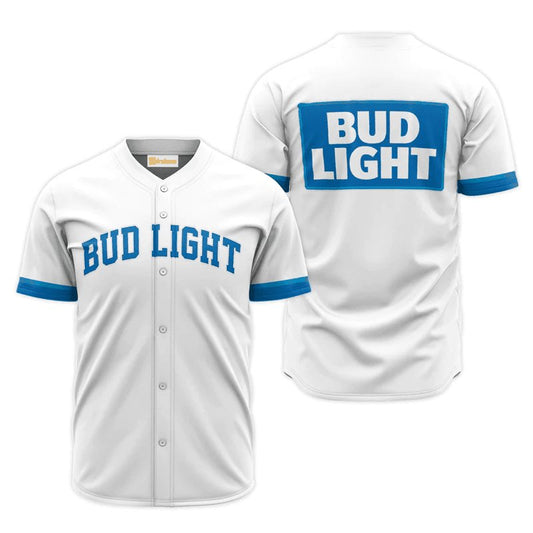 Bud Light White Jersey Shirt - VinoVogue.com