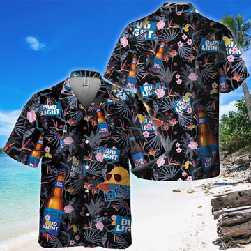 Bud Light Floral Summer Hawaiian Shirt - VinoVogue.com