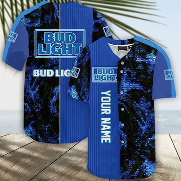 Personalized Bud Light Galaxy Mosaic Jersey Shirt - VinoVogue.com