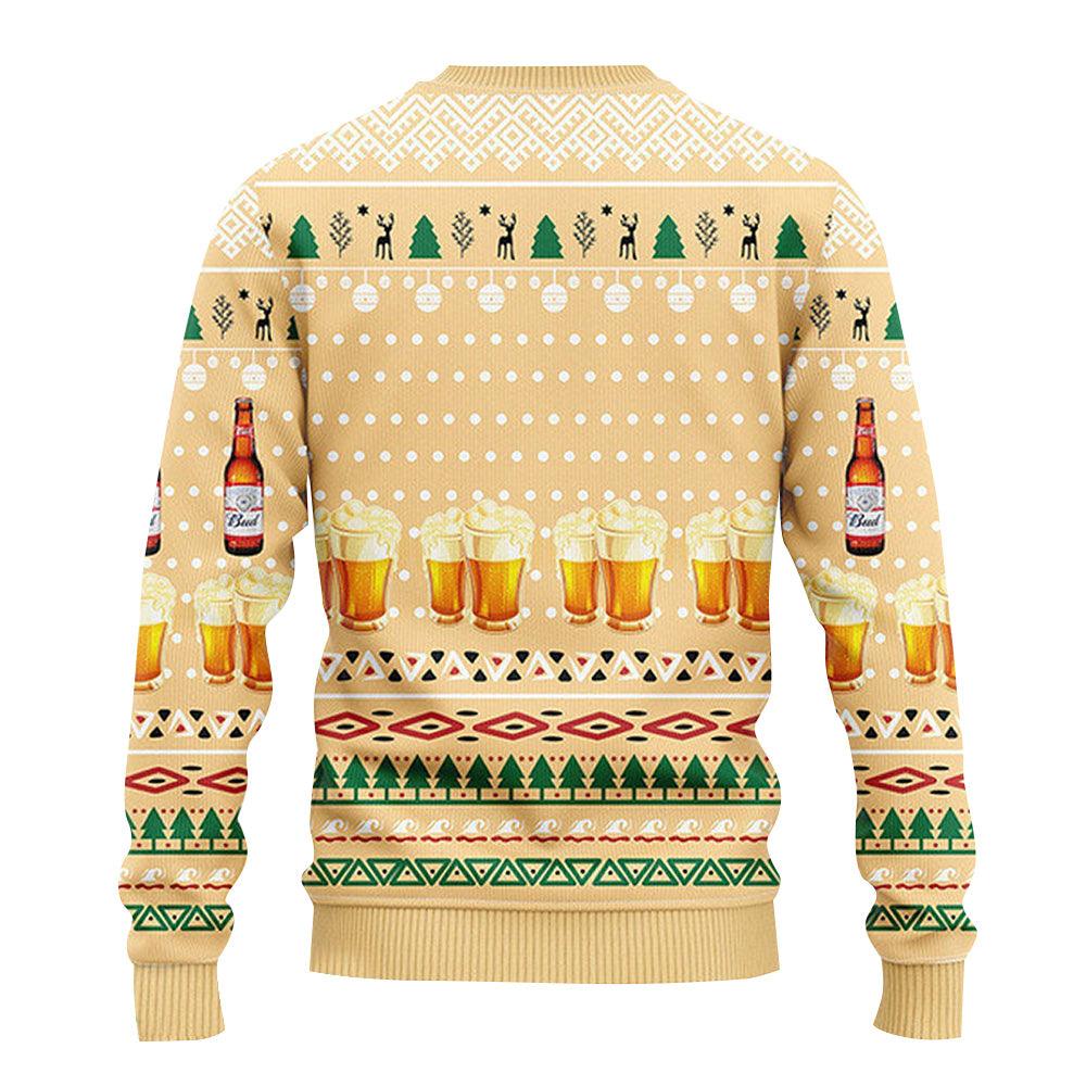 Novelty Budweiser Christmas Ugly Sweater