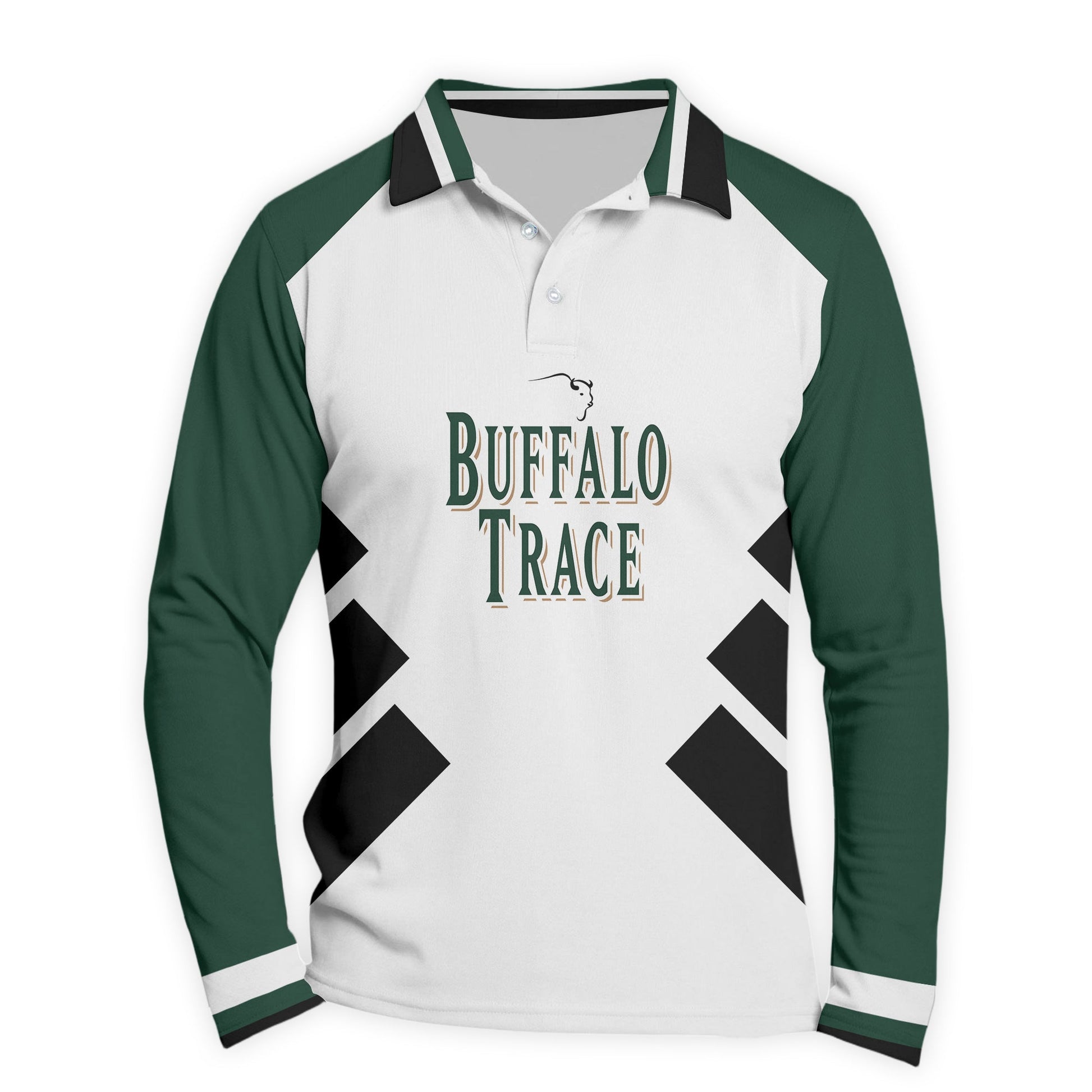  Buffalo Trace Bold Line Golf Long Sleeve Polo Shirt