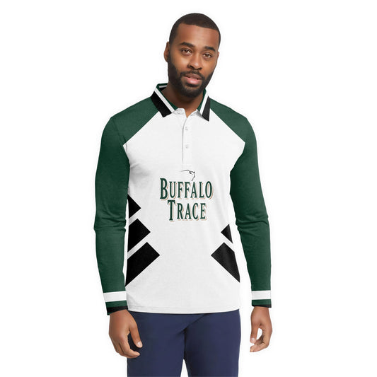  Buffalo Trace Bold Line Golf Long Sleeve Polo Shirt