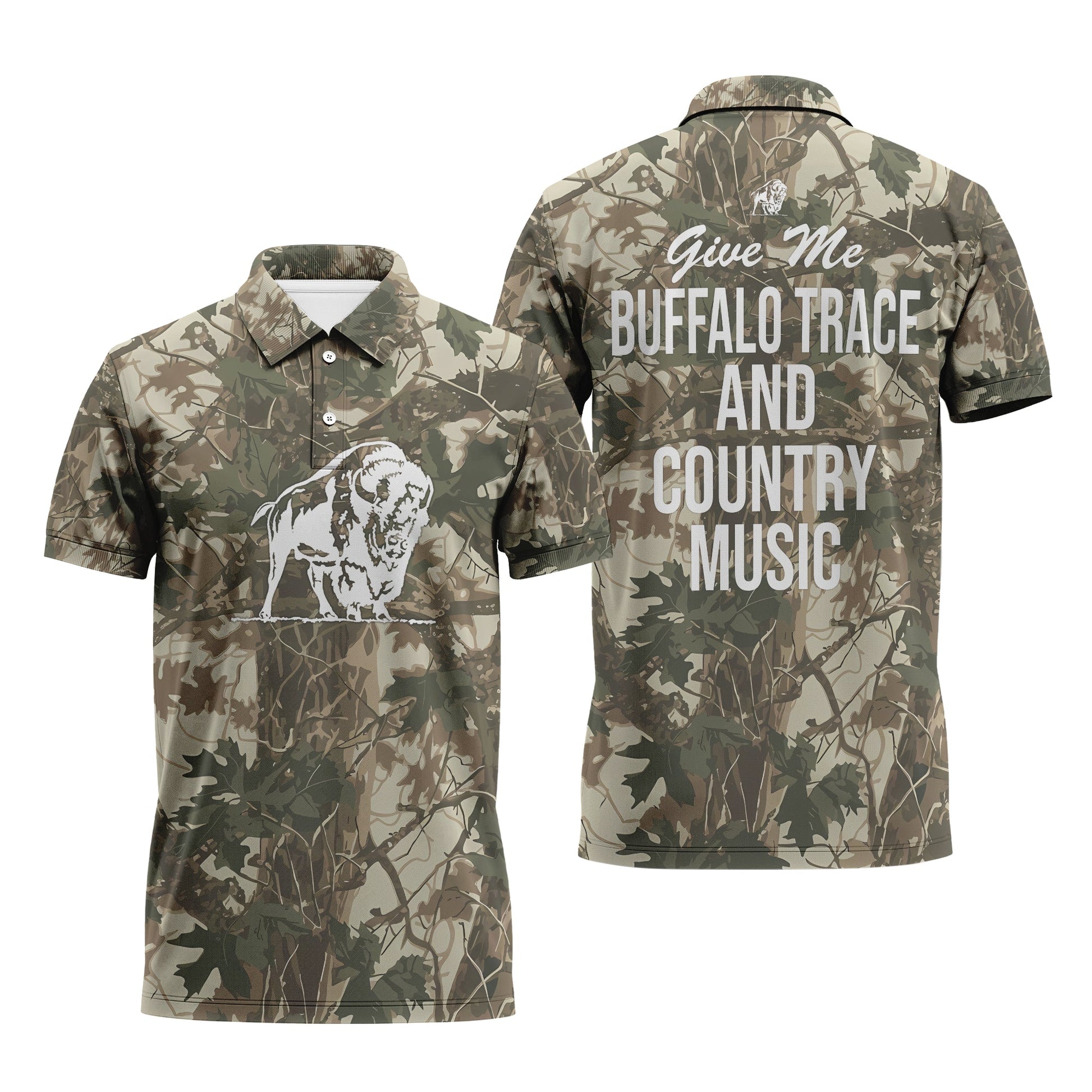 Buffalo Trace Country Camo Polo Shirt