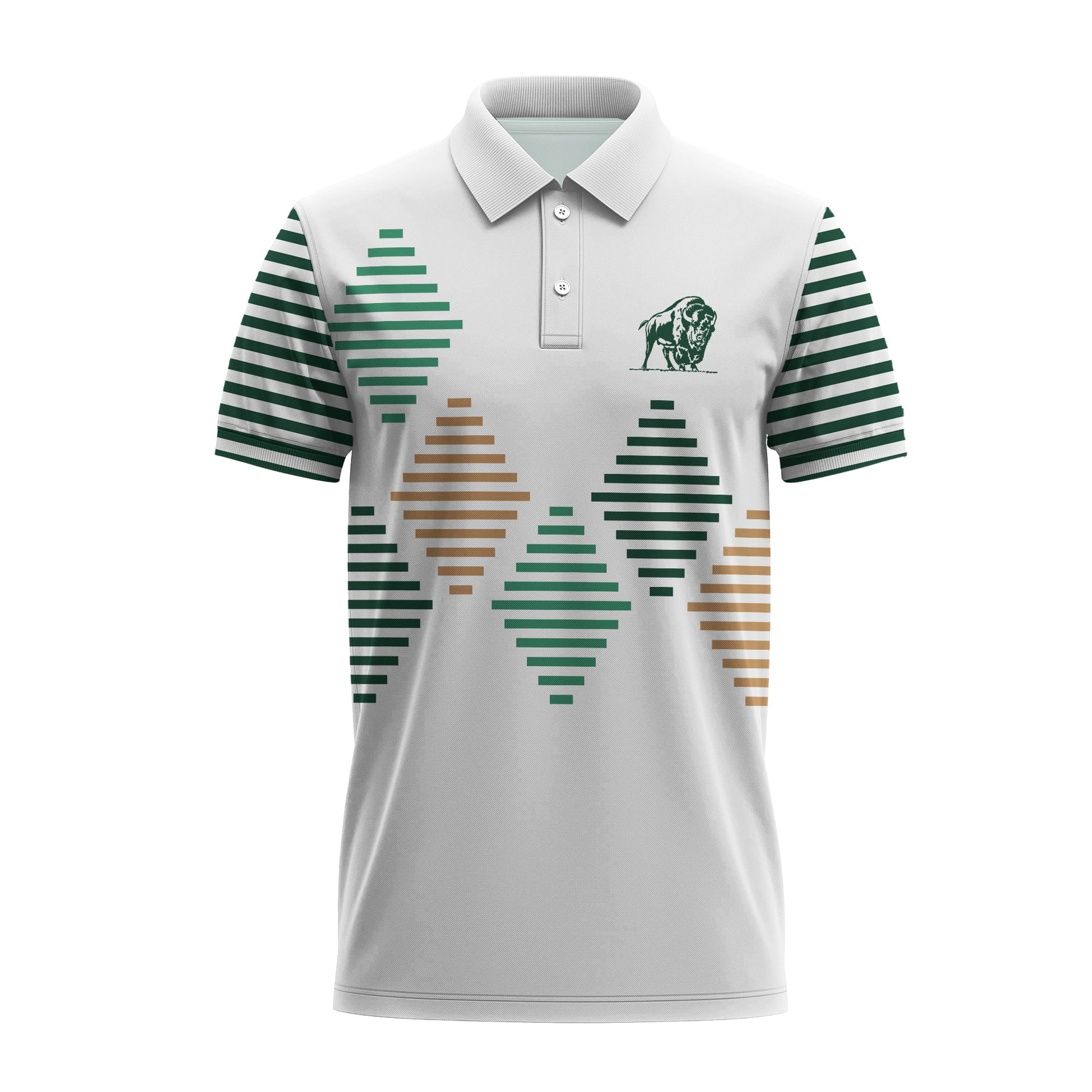 Buffalo Trace Diamond Stripe Polo Shirt