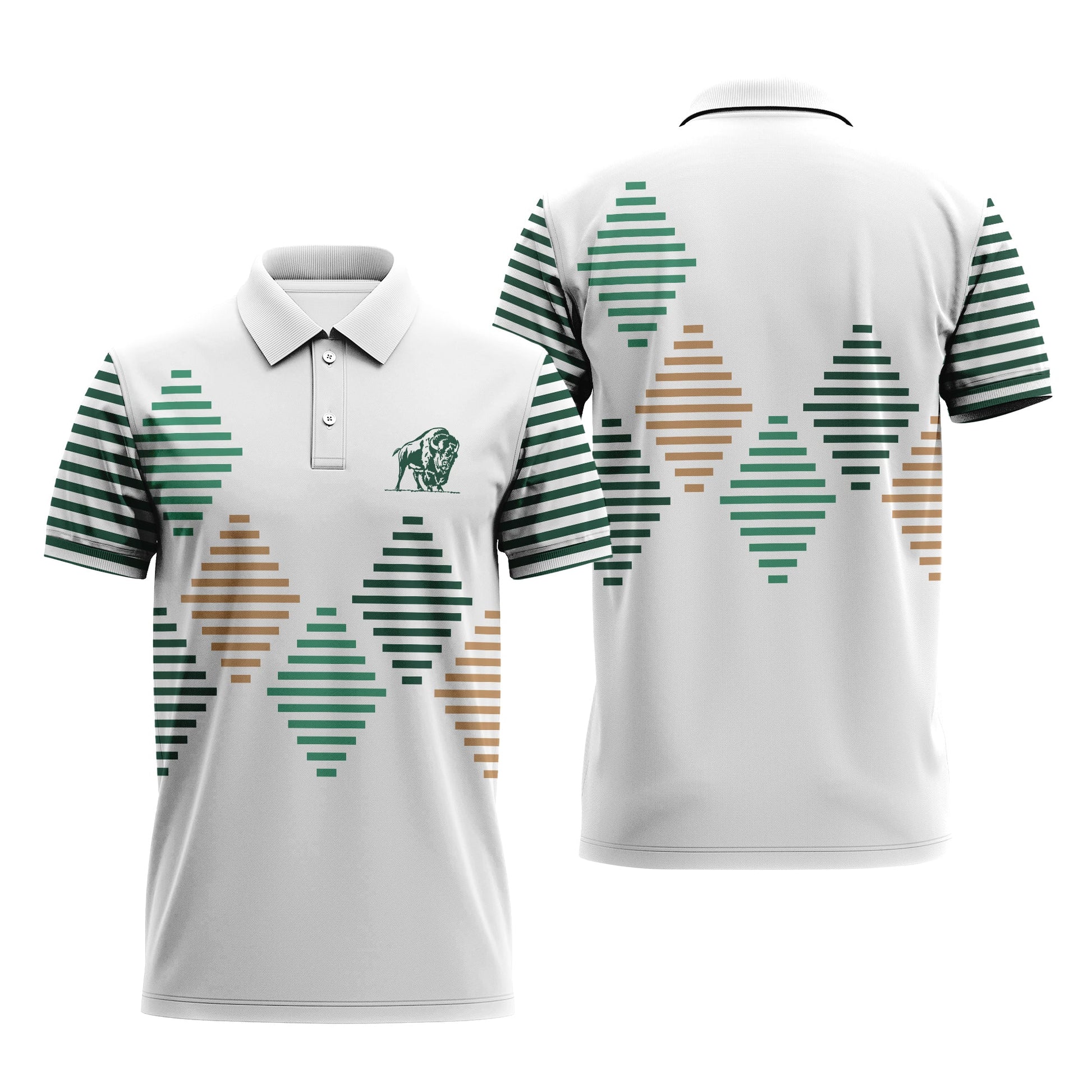 Buffalo Trace Diamond Stripe Polo Shirt
