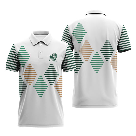Buffalo Trace Diamond Stripe Polo Shirt