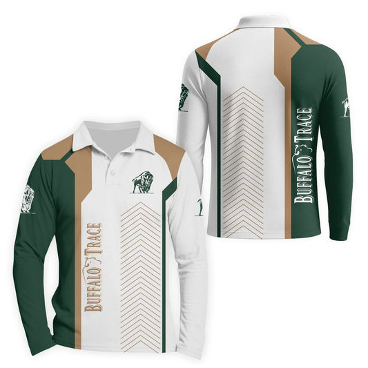  Buffalo Trace Modern Motorsport Golf Long Sleeve Polo Shirt