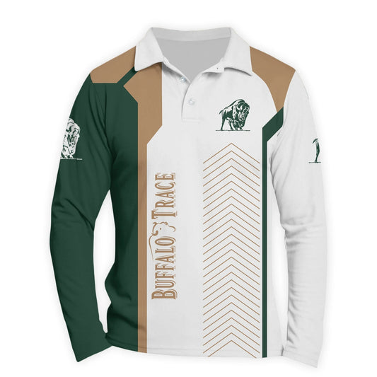  Buffalo Trace Modern Motorsport Golf Long Sleeve Polo Shirt