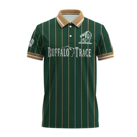 Buffalo Trace Pinstripe Classic Polo Shirt