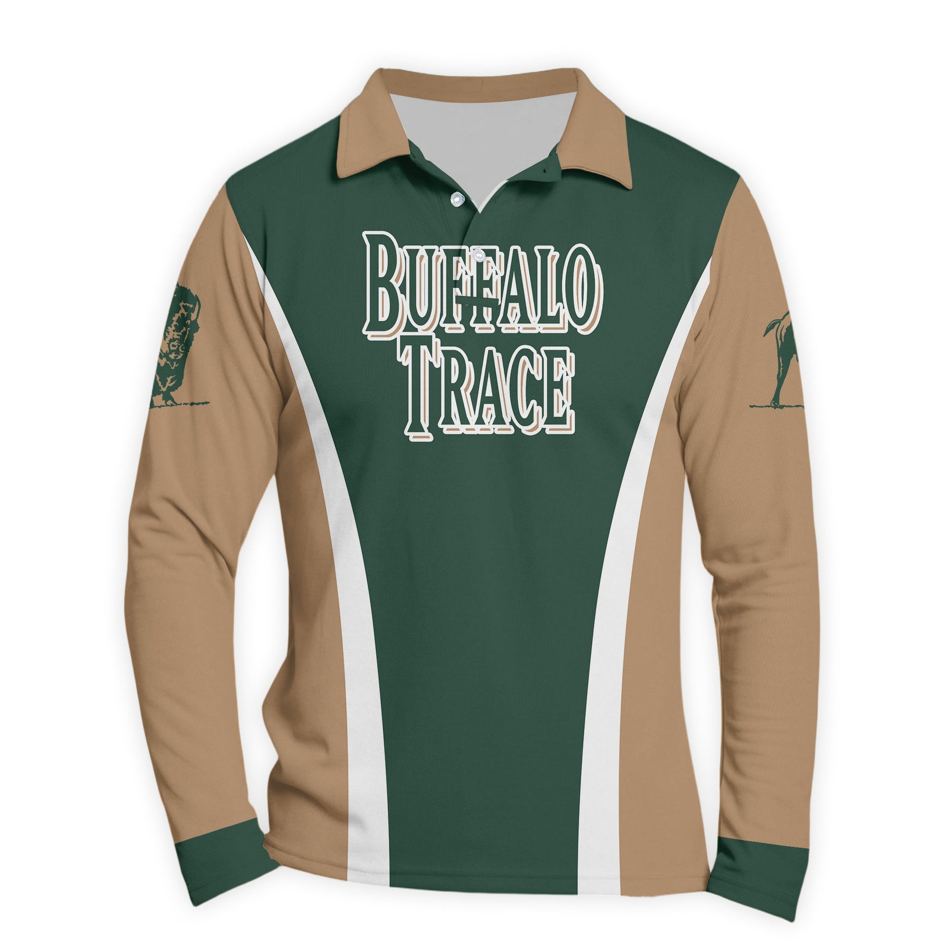  Buffalo Trace Summit Flow Golf Long Sleeve Polo Shirt