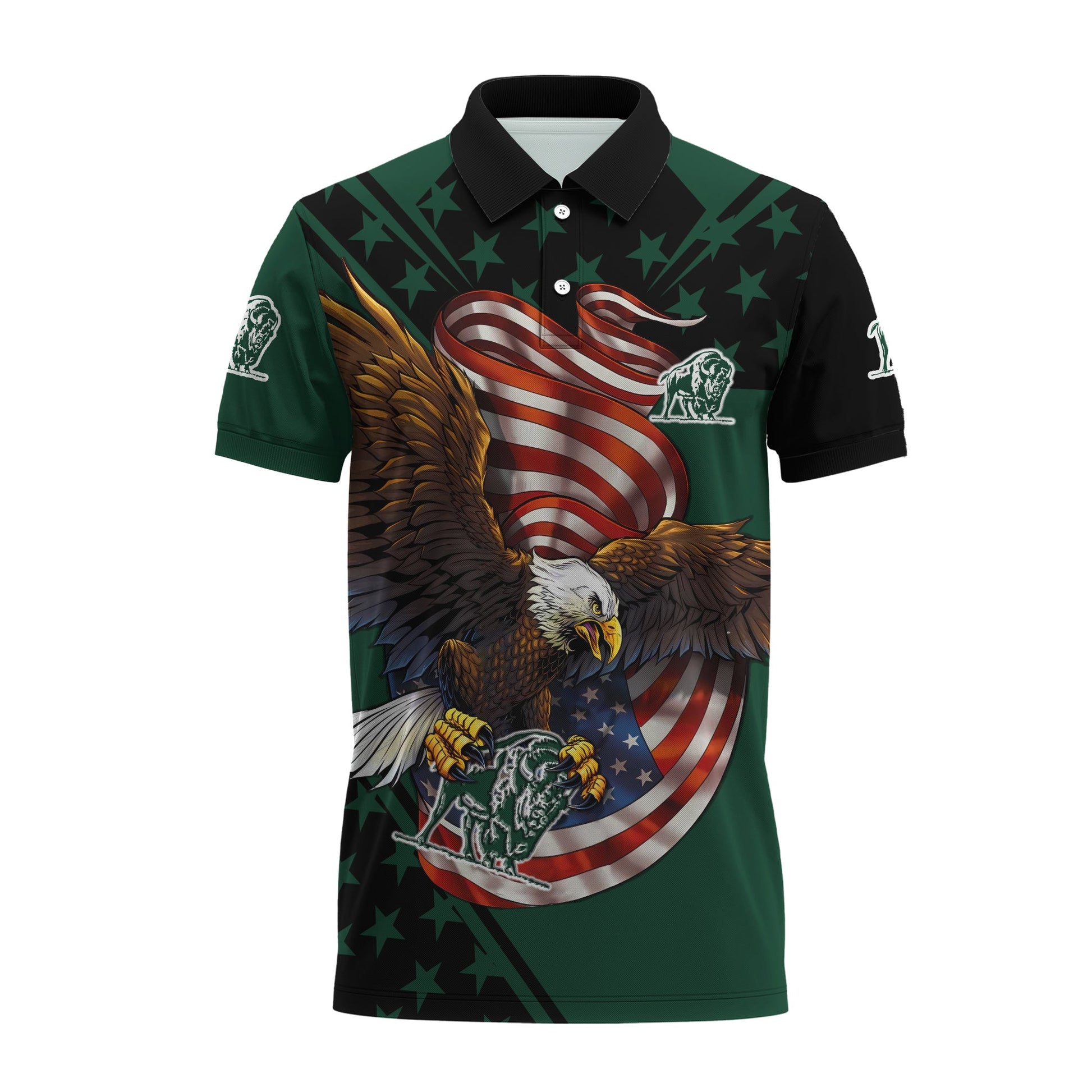 Buffalo Trace USA Iron Wings Legion Polo Shirt