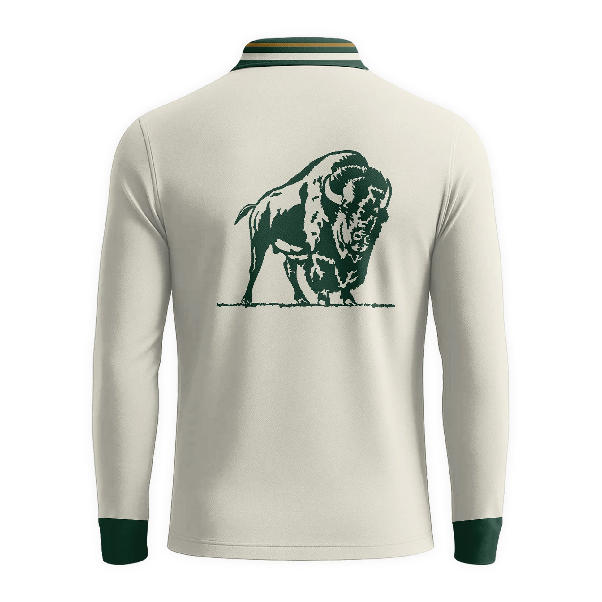  Buffalo Trace Vintage Stripe Long Sleeve Polo Shirt