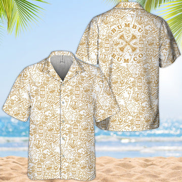 Bumbu Rum Summer Doodle Art Hawaiian Shirt - VinoVogue.com