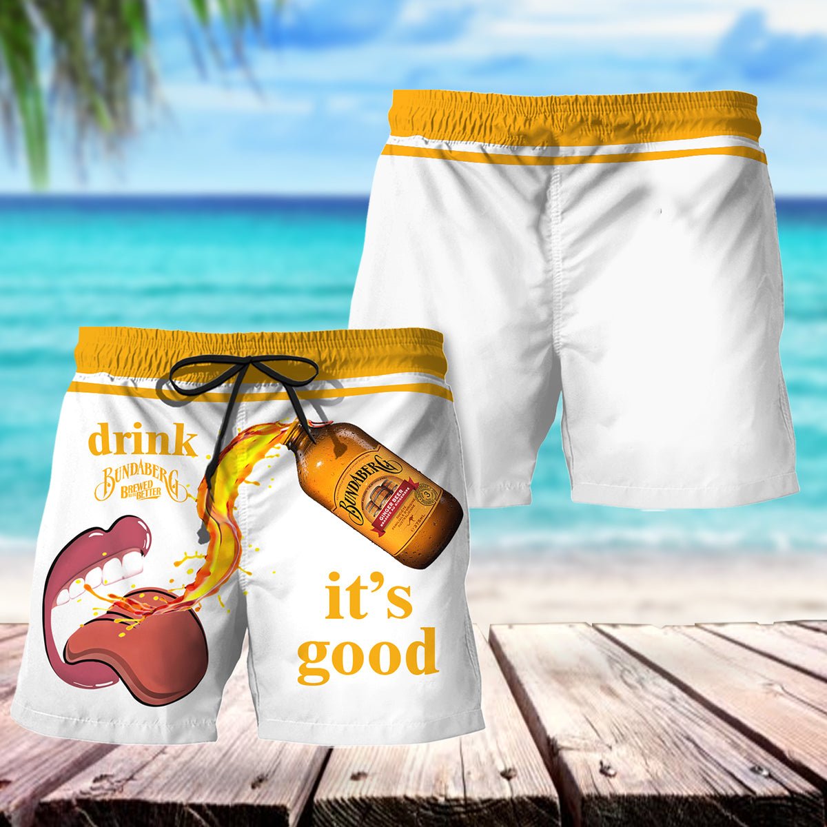 Drink Bundaberg It's Good Swim Trunks - VinoVogue.com