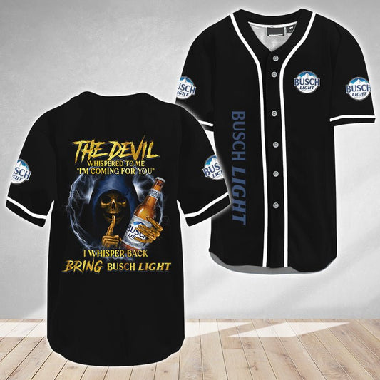 The Devil Whispered Busch Light Baseball Jersey - VinoVogue.com