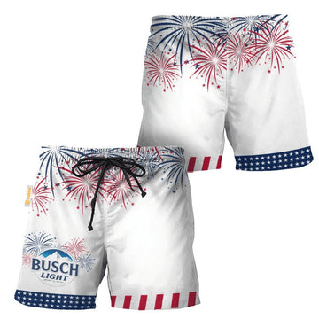 Busch Light American Independence Day Swim Trunks - VinoVogue.com