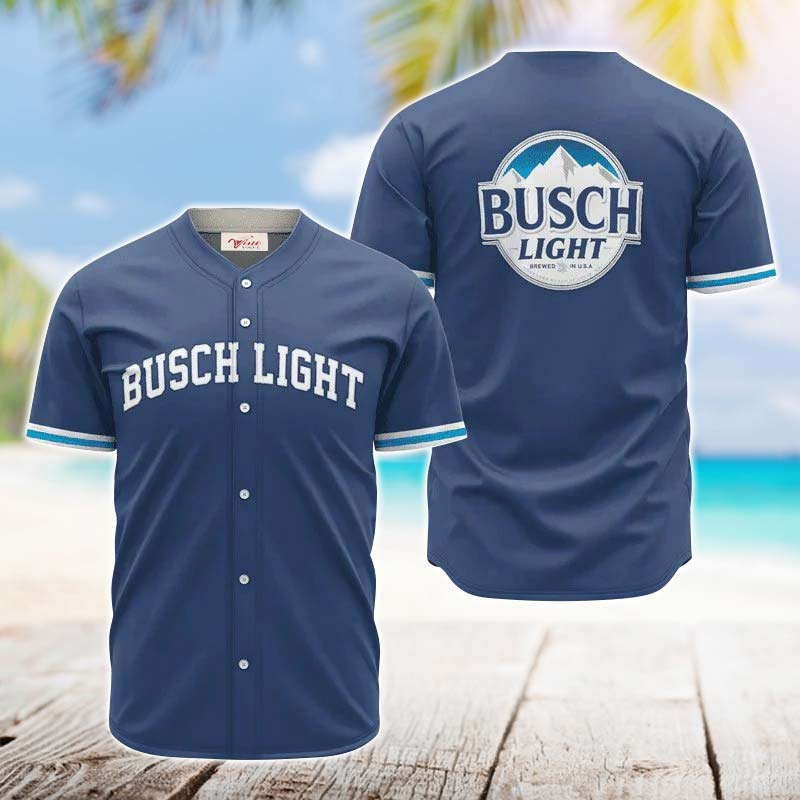Busch Light Blue Basic Jersey Shirt - VinoVogue.com