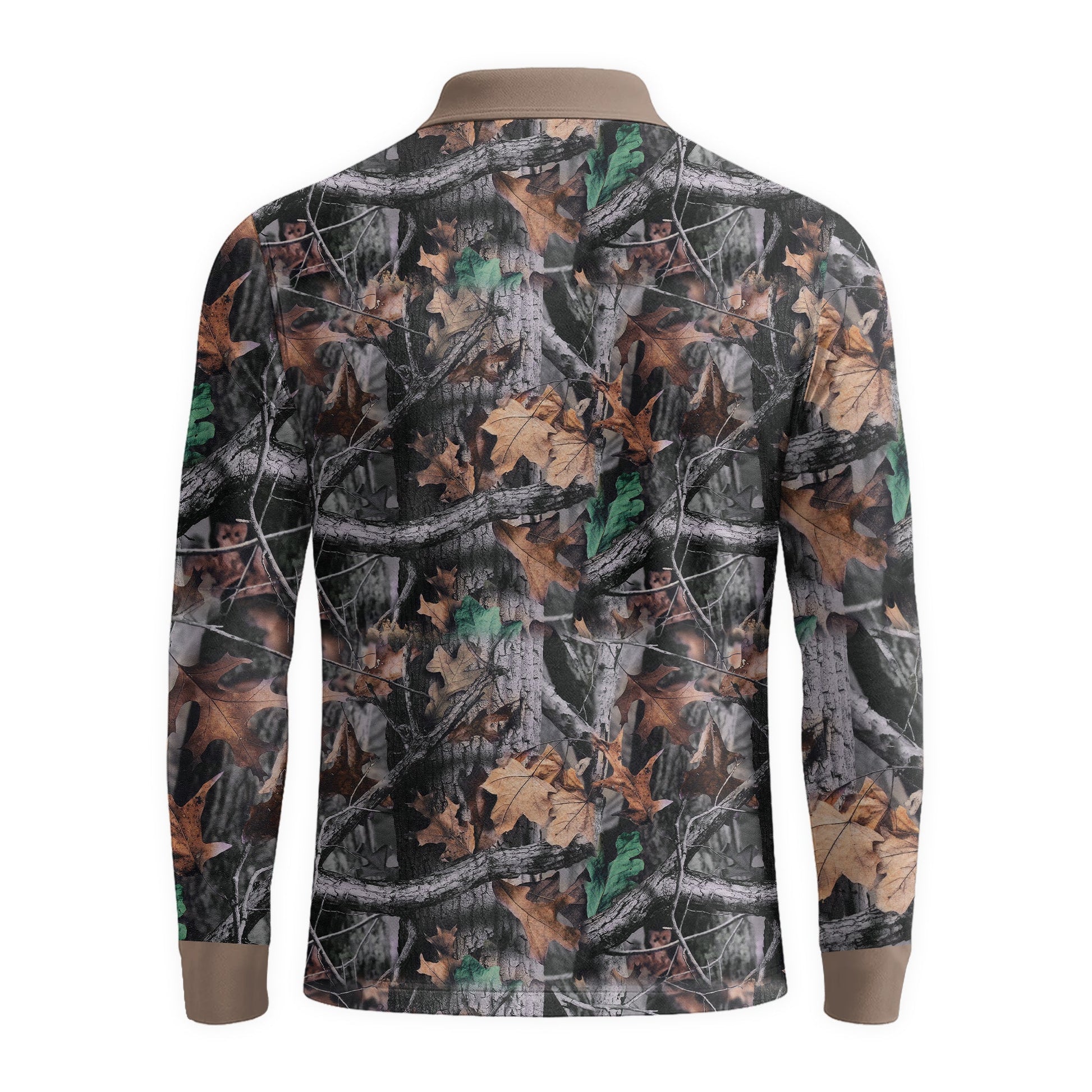  Busch Light Camouflage Golf Long Sleeve Polo Shirt