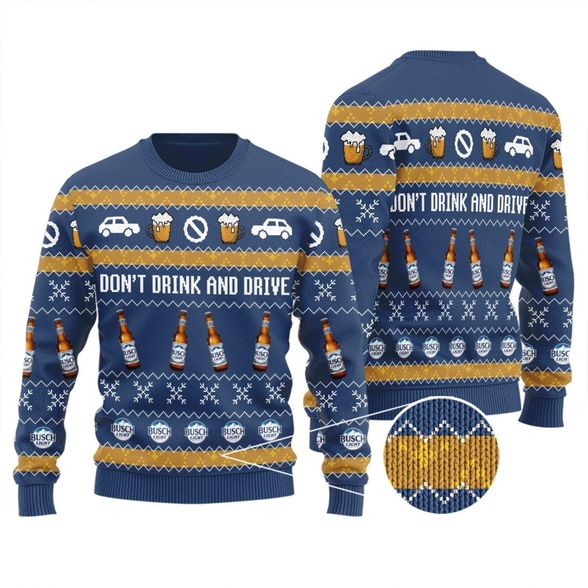 Busch Light Don't Drink And Drive Ugly Sweater - VinoVogue.com