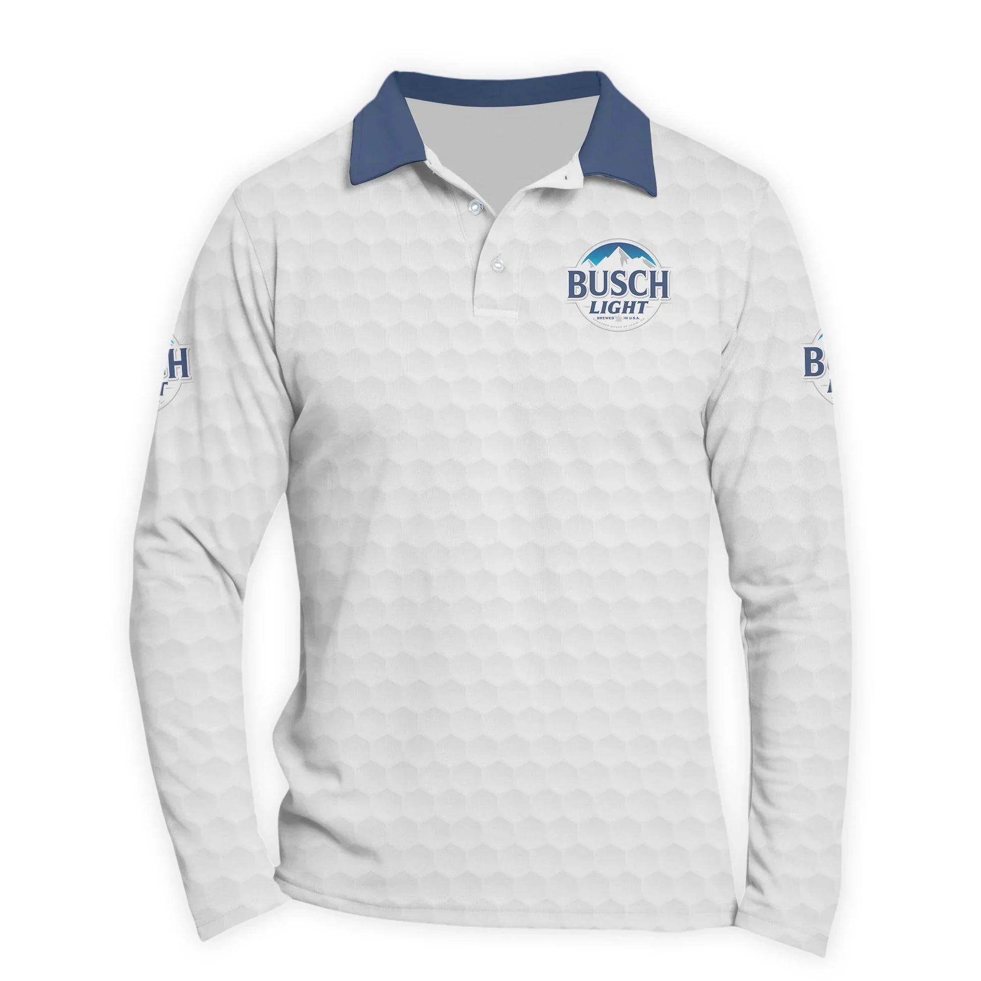  Busch Light Donald Trump Golf Long Sleeve Polo Shirt