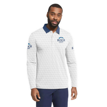  Busch Light Donald Trump Golf Long Sleeve Polo Shirt