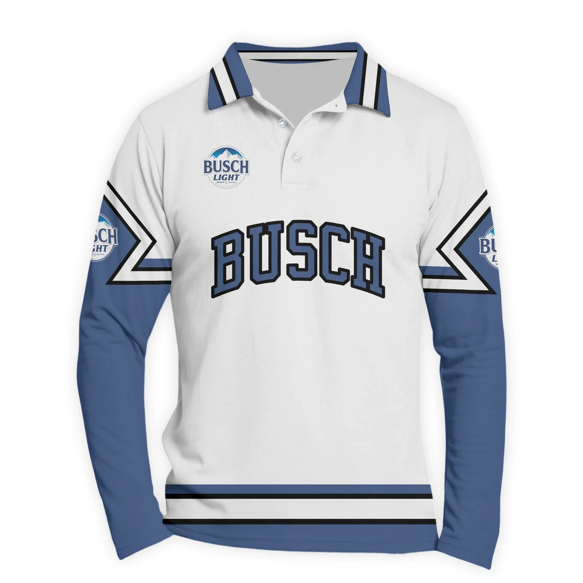  Busch Light Fieldcore Golf Long Sleeve Polo Shirt