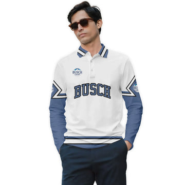  Busch Light Fieldcore Golf Long Sleeve Polo Shirt
