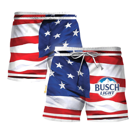 Busch Light Fourth Of July Swim Trunks - VinoVogue.com