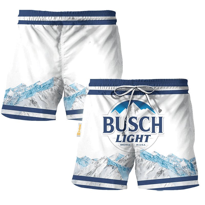 Busch Light Mountain Swim Trunks - VinoVogue.com